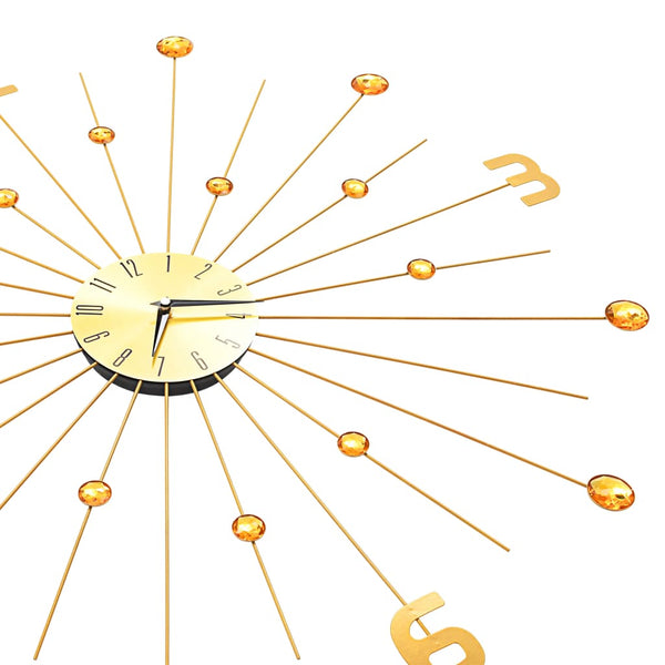 vidaXL Wall Clock Metal 70 cm Golden