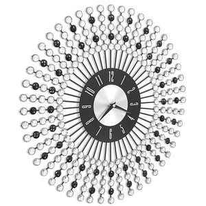 vidaXL Wall Clock Metal 43 cm Black