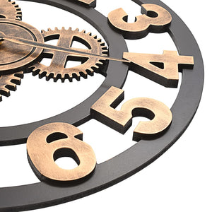 vidaXL Wall Clock Metal 58 cm Golden and Black
