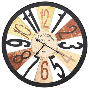 vidaXL Wall Clock Metal 60 cm Multicolored