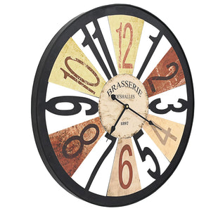 vidaXL Wall Clock Metal 60 cm Multicolored
