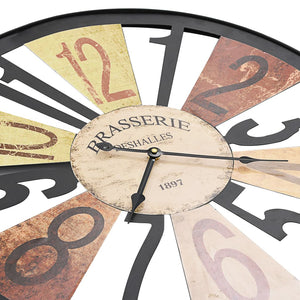 vidaXL Wall Clock Metal 60 cm Multicolored