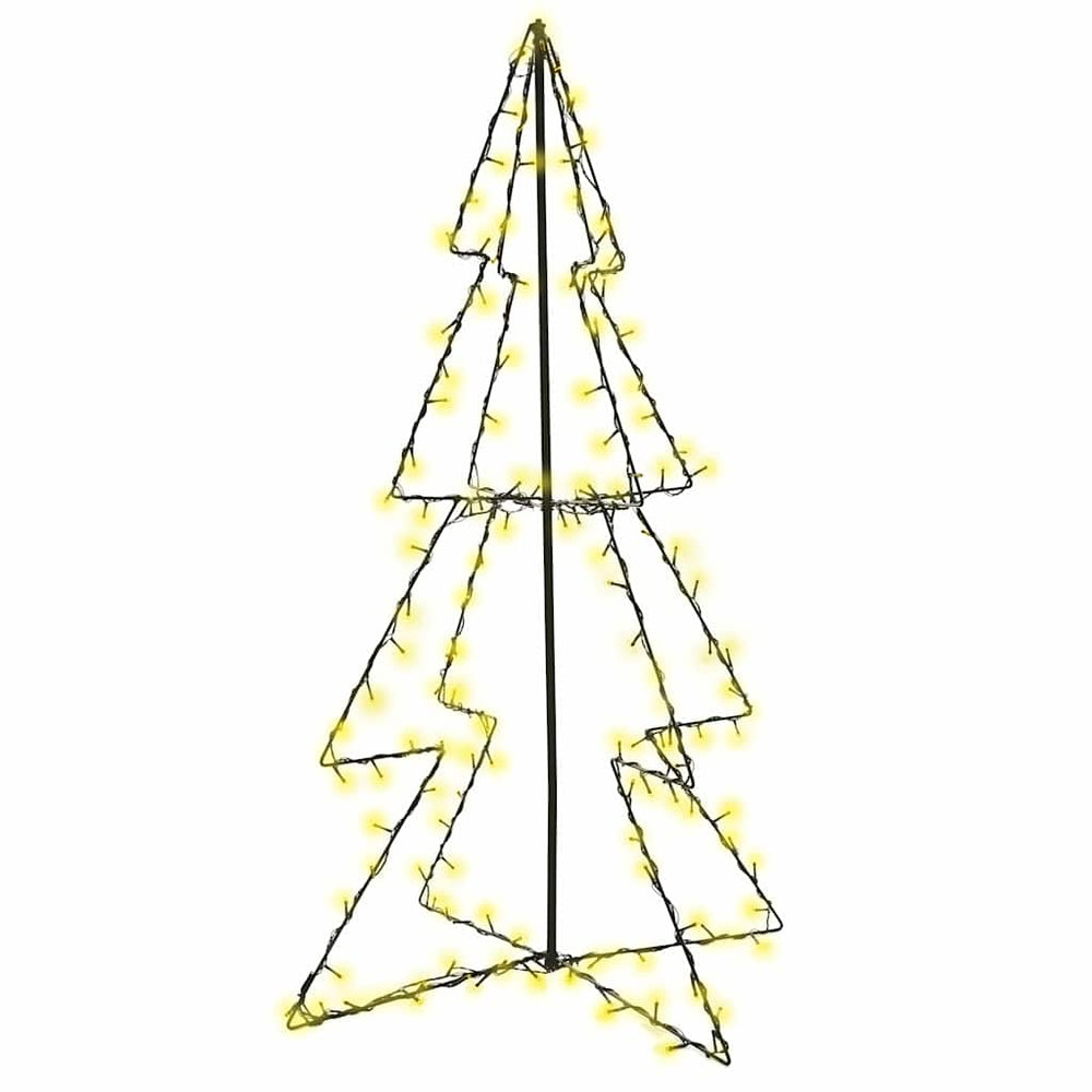 vidaXL Cone-Shaped Christmas Tree 160 LEDs Indoor & Outdoor 78x120 cm