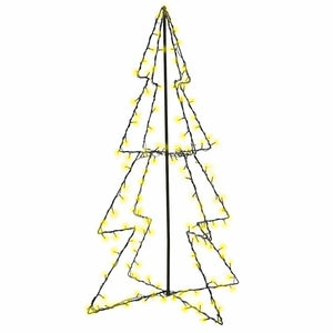 vidaXL Cone-Shaped Christmas Tree 160 LEDs Indoor & Outdoor 78x120 cm