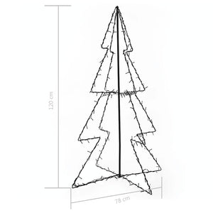 vidaXL Cone-Shaped Christmas Tree 160 LEDs Indoor & Outdoor 78x120 cm