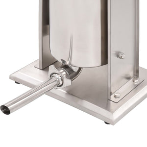 vidaXL Manual Sausage Stuffer Silver 15 L Stainless Steel