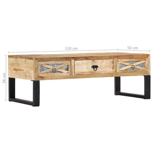 vidaXL Coffee Table 110 x 50 x 38 cm Solid Mango Wood