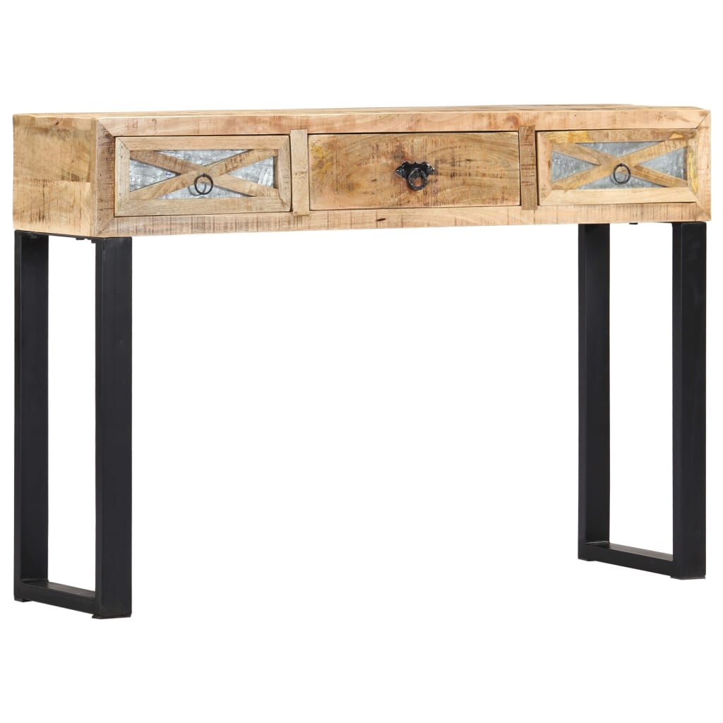 vidaXL Console Table 110 x 30 x 76 cm Solid Mango Wood