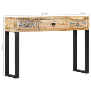 vidaXL Console Table 110 x 30 x 76 cm Solid Mango Wood