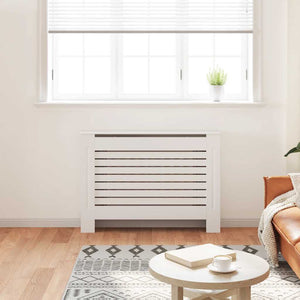 vidaXL Radiator Cover White 112×19×81.5 cm MDF