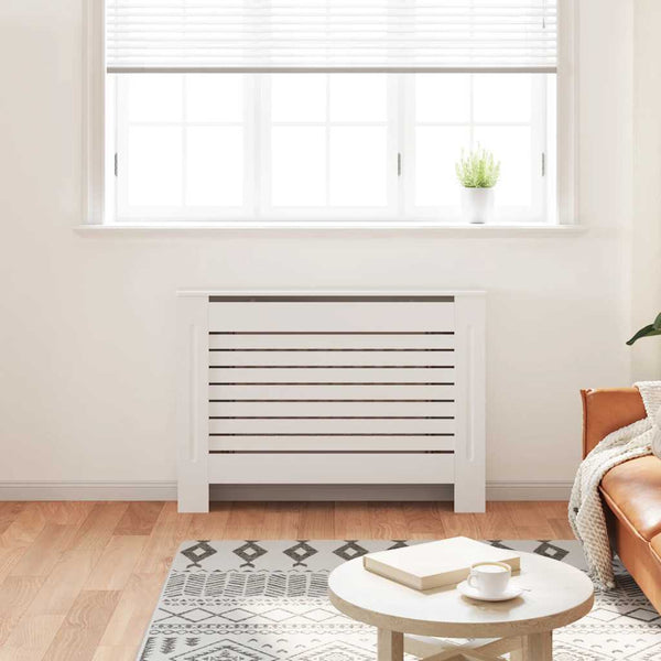 vidaXL Radiator Cover White 112×19×81.5 cm MDF