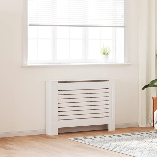 vidaXL Radiator Cover White 112×19×81.5 cm MDF