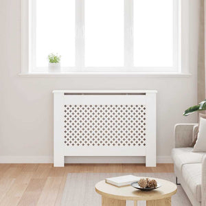 vidaXL Radiator Cover White 112×19×81.5 cm MDF