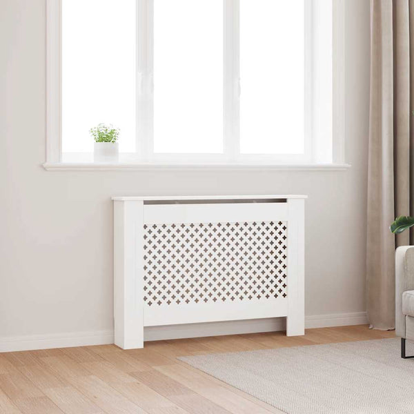 vidaXL Radiator Cover White 112×19×81.5 cm MDF