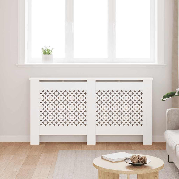 vidaXL Radiator Cover White 152x19x81.5 cm MDF
