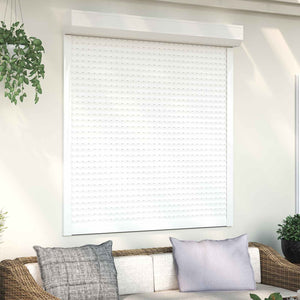 vidaXL Roller Shutter White 130 x 140 cm Aluminum and Polyurethane