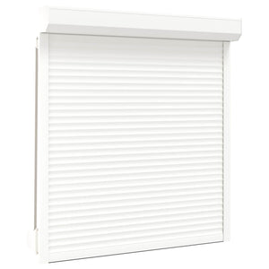 vidaXL Roller Shutter White 130 x 140 cm Aluminum and Polyurethane