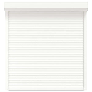 vidaXL Roller Shutter White 130 x 140 cm Aluminum and Polyurethane