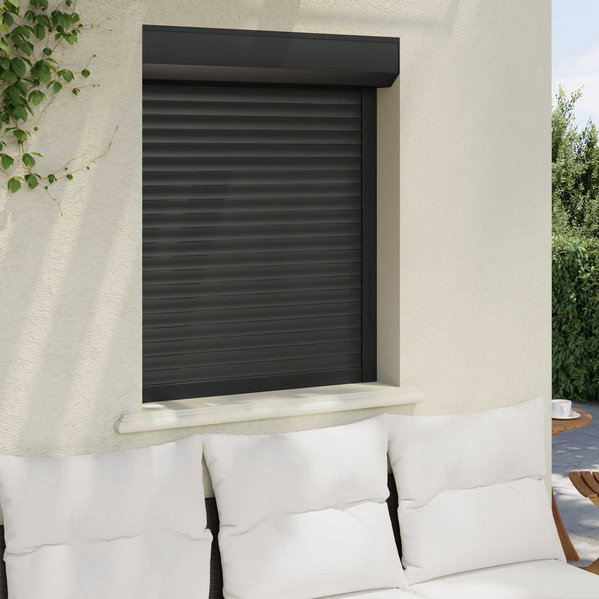 vidaXL Anthracite Roller Blind 80 x 100 cm Aluminium and Polyurethane