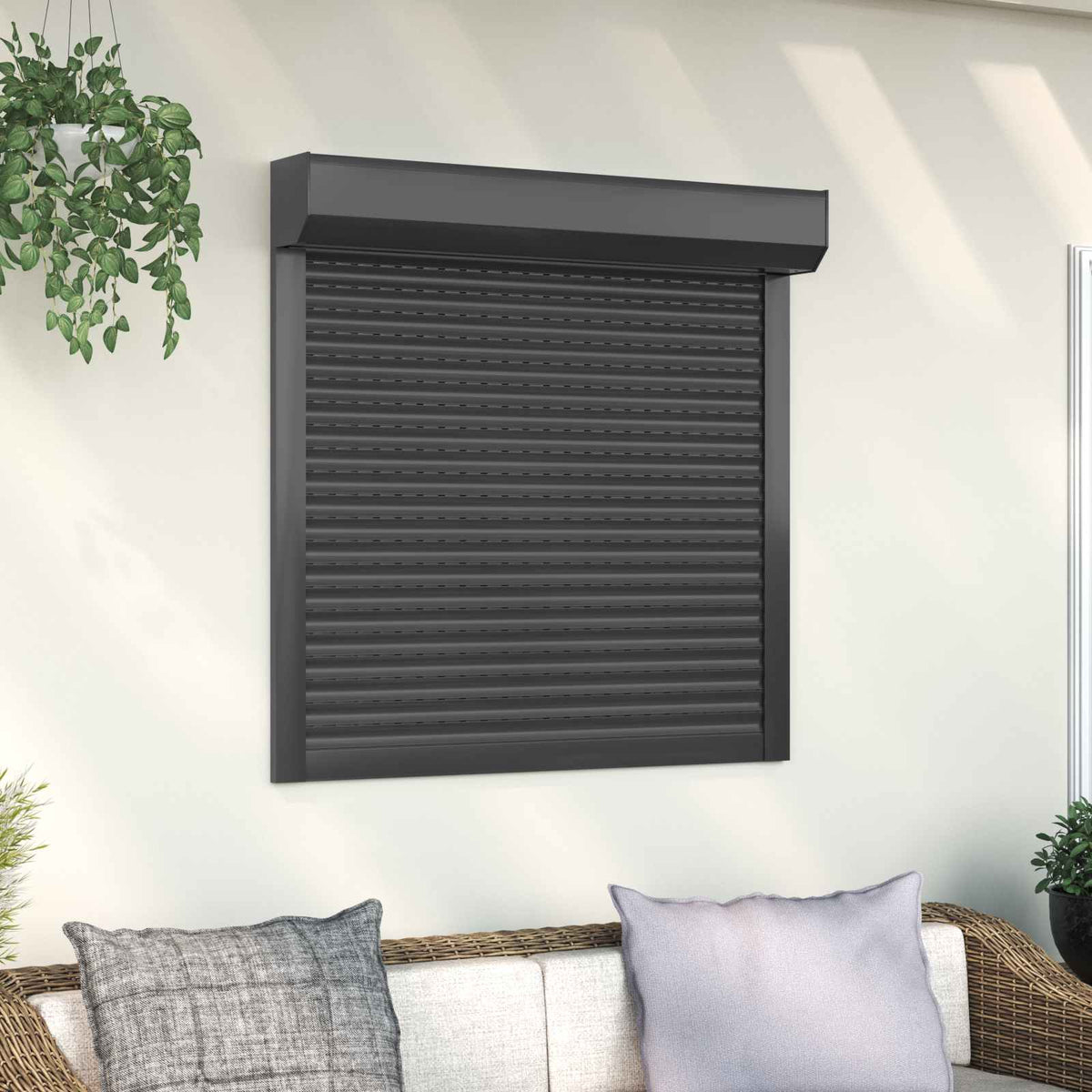 vidaXL Roller Blind Anthracite 100 x 100 cm Aluminum and Polyurethane