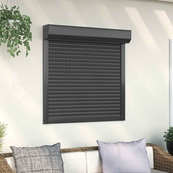 vidaXL Roller Blind Anthracite 100 x 100 cm Aluminum and Polyurethane