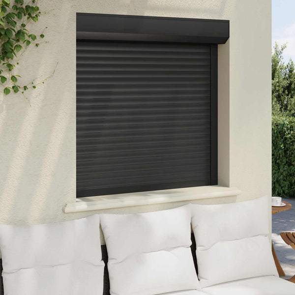vidaXL Roller Blind Anthracite 100 x 100 cm Aluminum and Polyurethane