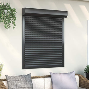 vidaXL Roller Shutter Anthracite 100 x 130 cm Aluminium and Polyurethane