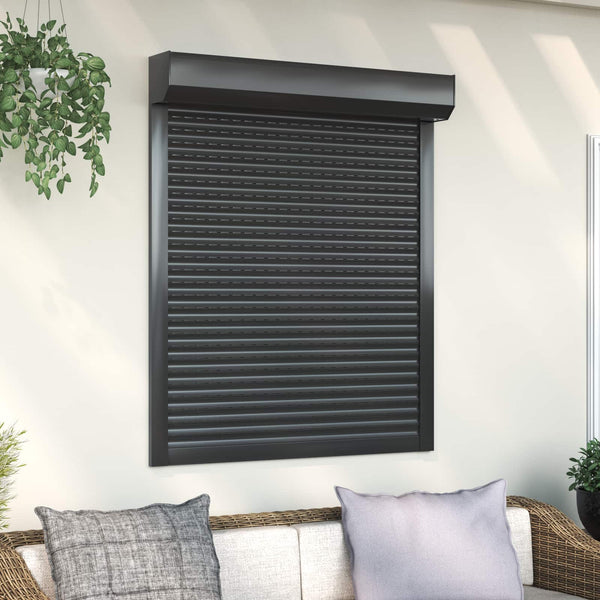 vidaXL Roller Shutter Anthracite 100 x 130 cm Aluminium and Polyurethane