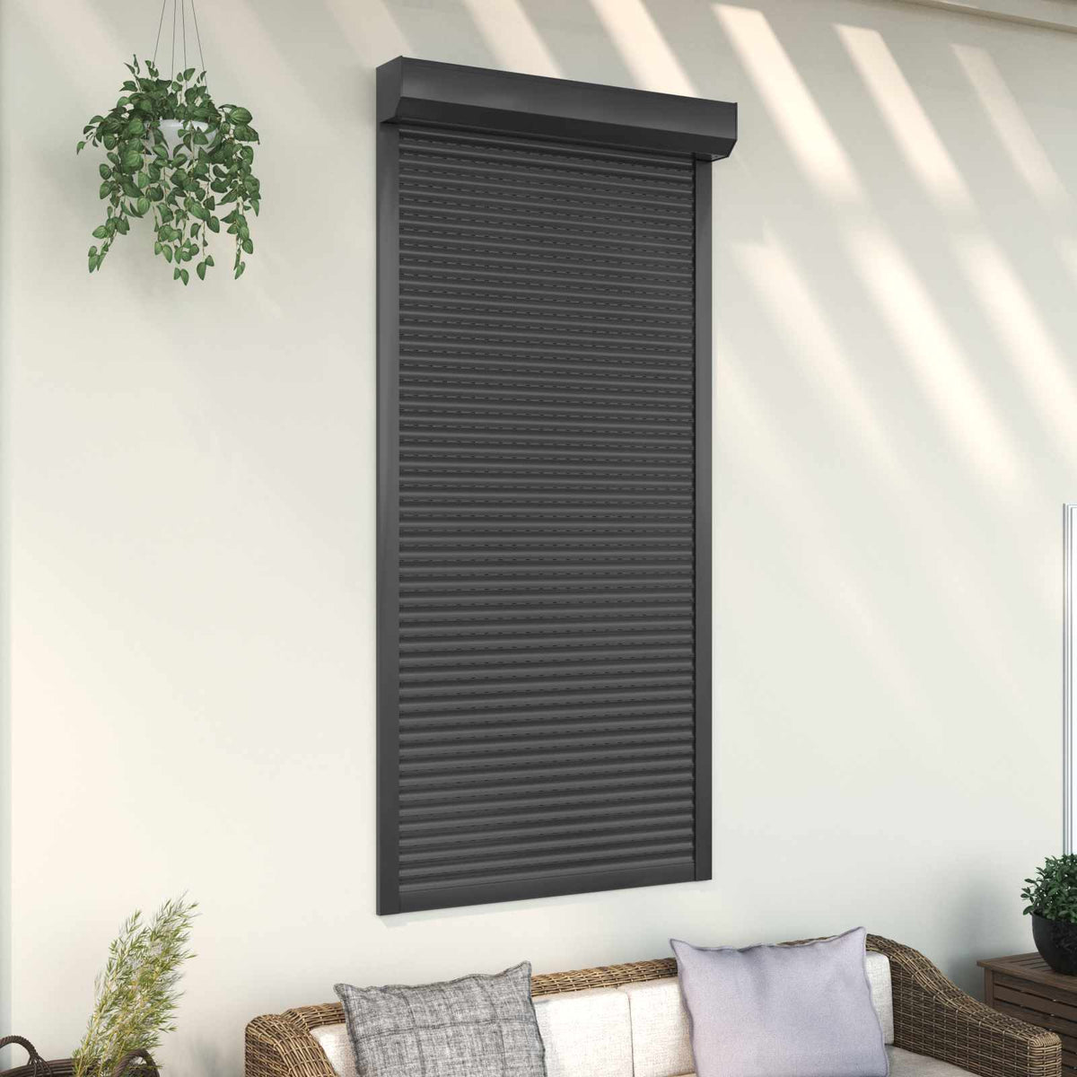 vidaXL Roller Shutter Anthracite 100 x 210 cm Aluminum and Polyurethane