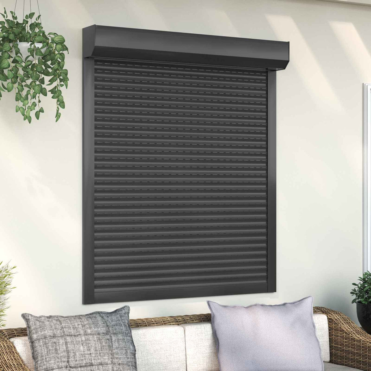 vidaXL Roller Blind Anthracite 110 x 130 cm Aluminium and Polyurethane