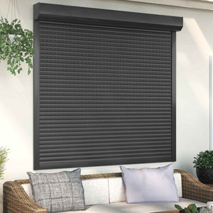 vidaXL Roller Blind Anthracite 160 x 150 cm Aluminum and Polyurethane