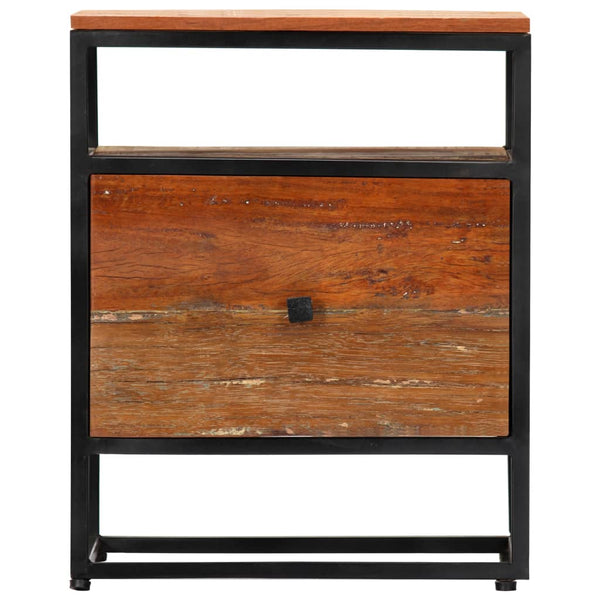 vidaXL Nightstand 40x30x50 cm Solid Reclaimed Wood and Steel