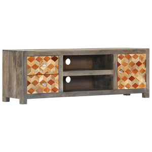 vidaXL TV Cabinet Grey 120x30x40 cm Solid Mango Wood