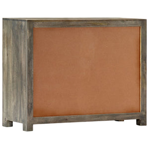 vidaXL Sideboard Grey 75 x 30 x 60 cm Solid Mango Wood
