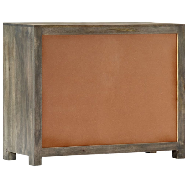 vidaXL Sideboard Grey 75 x 30 x 60 cm Solid Mango Wood