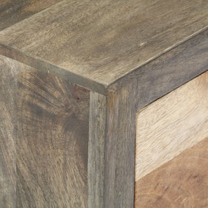 vidaXL Sideboard Grey 75 x 30 x 60 cm Solid Mango Wood