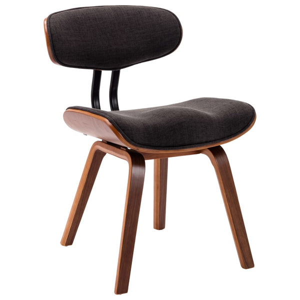 vidaXL Dining Chairs 2 pcs. Grey Bentwood and Fabric