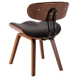 vidaXL Dining Chairs 2 pcs. Grey Bentwood and Fabric