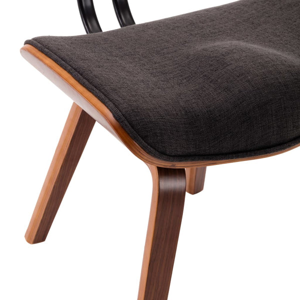 vidaXL Dining Chairs 2 pcs. Grey Bentwood and Fabric