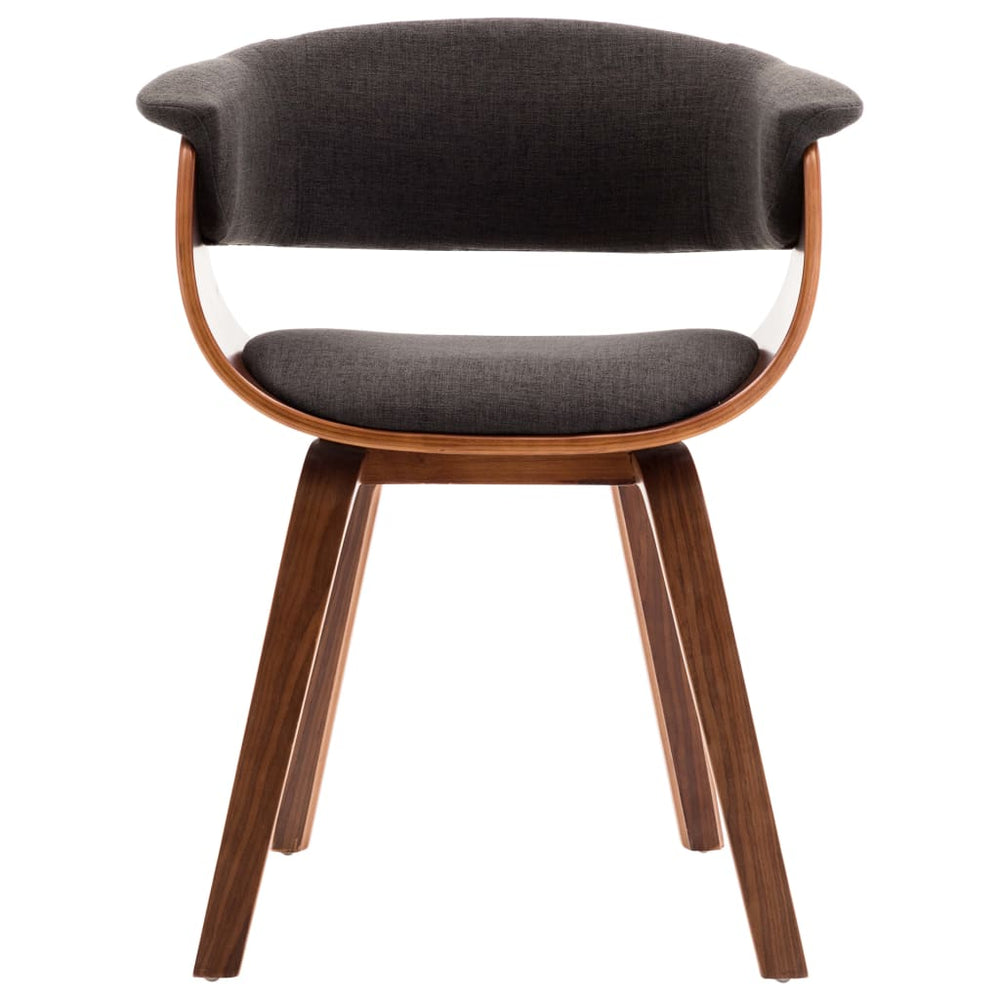 vidaXL Dining Chair Grey Bentwood and Fabric