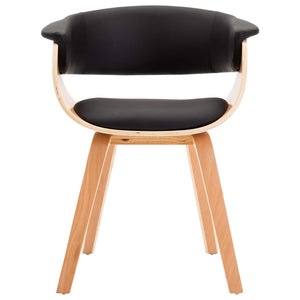 vidaXL Dining Chair Black Bentwood and Faux Leather