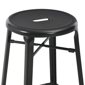 vidaXL 3-Piece Bar Set Steel Black