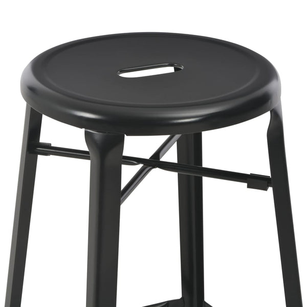 vidaXL 3-Piece Bar Set Steel Black