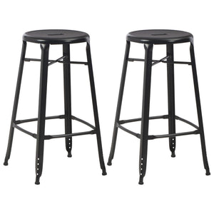 vidaXL 3-Piece Bar Set Steel Black