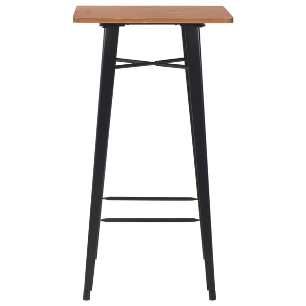 vidaXL 3-Piece Bar Set Steel Brown Black
