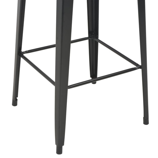 vidaXL 3-Piece Bar Set Steel Brown Black