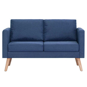 vidaXL 2-Piece Sofa Set Fabric Blue