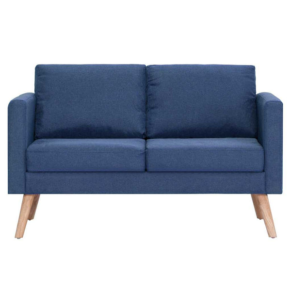 vidaXL 2-Piece Sofa Set Fabric Blue