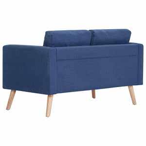 vidaXL 2-Piece Sofa Set Fabric Blue