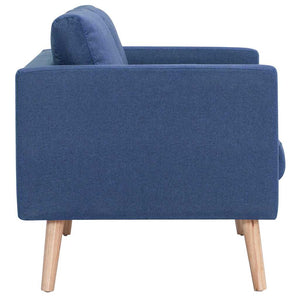 vidaXL 2-Piece Sofa Set Fabric Blue